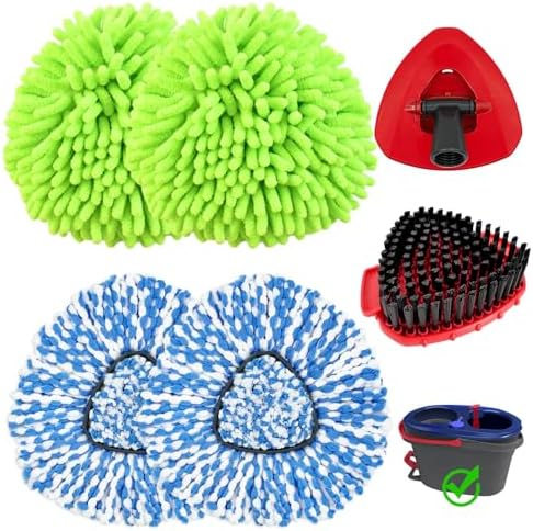 6pcs Mop Head Refills for O Cedar RinseClean 2 Tank Spin Mop System by Unknown