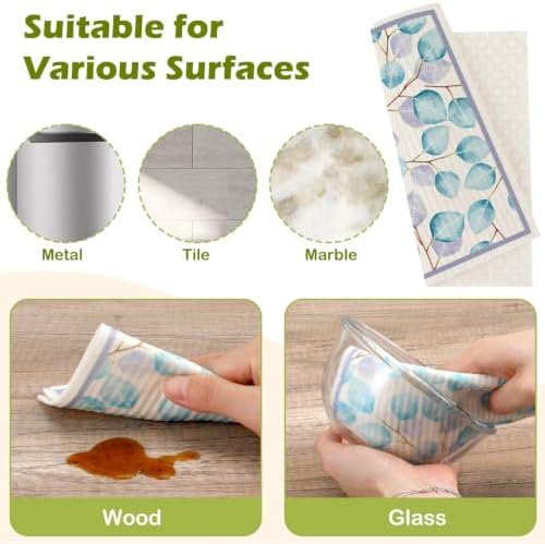 6 Pcs Swedish Paper Cloths for Kitchen, Reusable Paper Towels Washable - Image 6