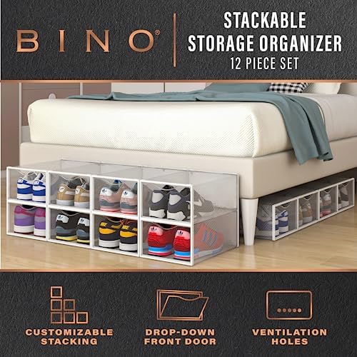 BINO 60-Pack Plastic Stackable Shoe Box Set - Image 2