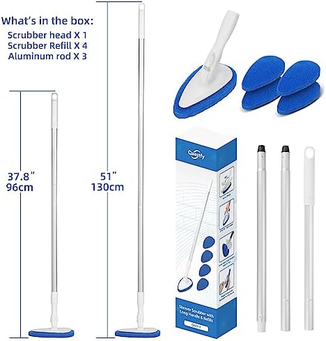Qaestfy Shower Bathtub Tub Tile Scrubber Cleaning Brush - Image 6