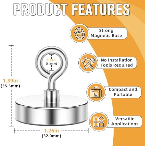 FINDMAG Magnet Hooks, 110LB+ Magnetic Hooks - Image 2