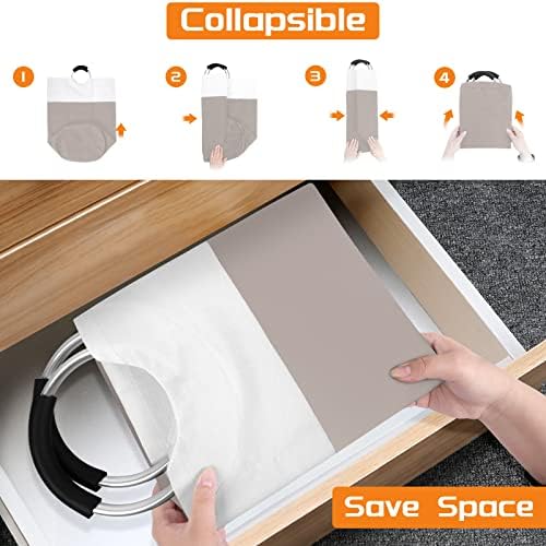 BlissTotes 90L Laundry Basket, Freestanding Collapsible Hamper - Image 6