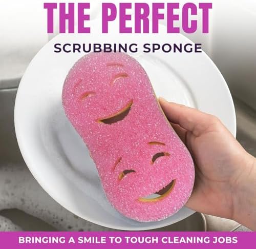 Smilyeez Double-Size Scrub Moji Duo Sponge 2-Pack – Dual Smiling Faces - Image 7