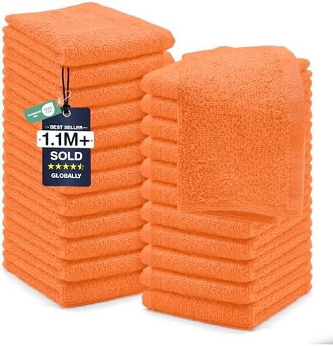 DAN RIVER 24 Pack Cotton Wash Cloths Set by DanRiver