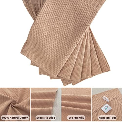 QUILTINA Dish Towels Set, 100% Cotton Waffle Weave Kitchen Towels 6 Pack - Image 2