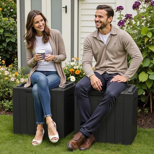 Greesum 31 Gallon Deck Box for Outside, All Weather Outdoor Storage Boxes for - Image 2