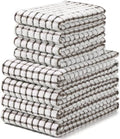 Homaxy Kitchen Towels and Dishcloths Set, Dark Brown by Homaxy
