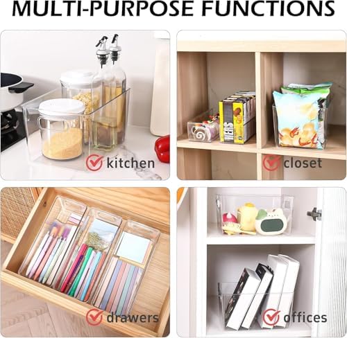 Clear Plastic Storage Bins 8 Pack - Image 3