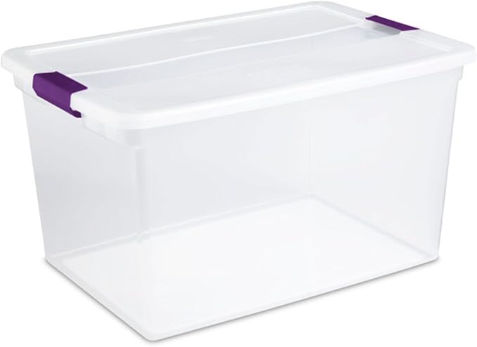 Sterilite 66 Qt ClearView Latch Storage Box, Stackable Bin - Image 9