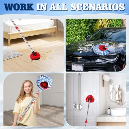 4 Pack Spin Mop Replacements Head Compatible - Image 6