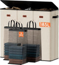 185L Laundry Hamper 3 Section, Laundry Hamper by Vexalora