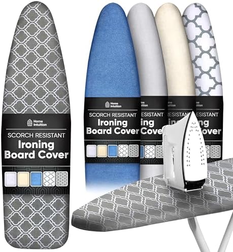 Home Intuition Iron Scorch Resistant Ironing Board Cover and Pad, Standard Size by HomeIntuition