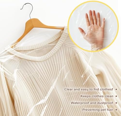 40 Pack Clear Garment Bags for Clothes - Image 3
