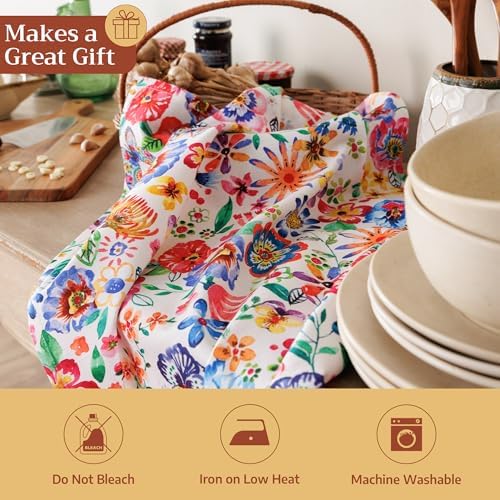 Maison d' Hermine Kitchen Towels Set of 3 Reusable 100% Cotton 27.50" x 20" - Image 5