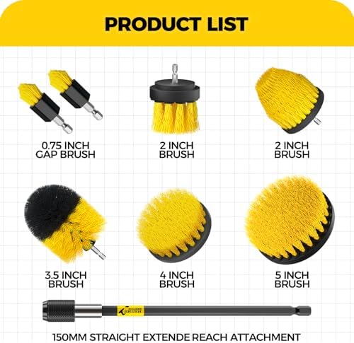 Holikme 8Piece Drill Brush Attachment Set - Image 2