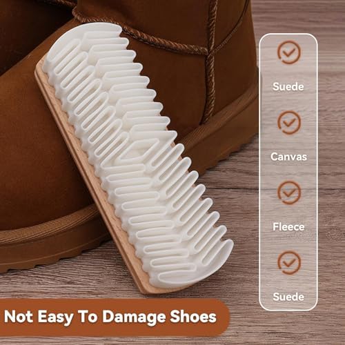 2Pcs Suede Brush for Shoes, Rubber Shoe Brush Cleaner - Image 4