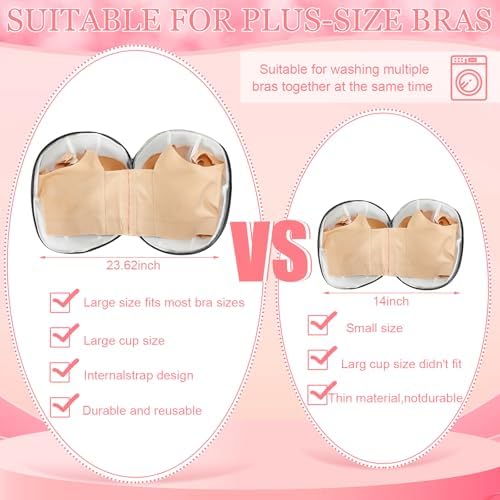 Shappy 6 Pcs Bra Washing Bag for Laundry Storage Women 11.81 Inch Black - Image 4