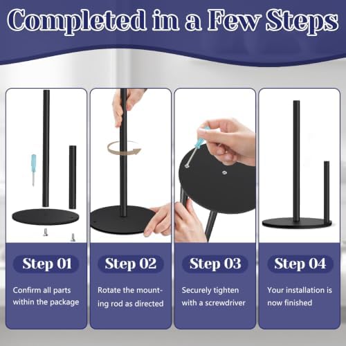 Black Paper Towel Holder, Countertop Paper Towel - Image 7