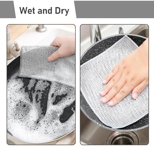 XANGNIER 20 Pcs Multipurpose Wire Dishwashing Rags - Image 6