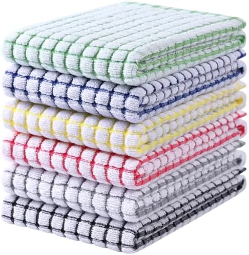 Mordimy Cotton 6 Pack Terry Kitchen Towels, 16 x 25 Inches by Mordimy