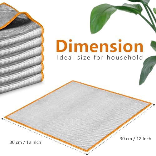Airlab Glass Polishing Streak Free Miracle Cleaning Cloth, Sliver-Orange - Image 7