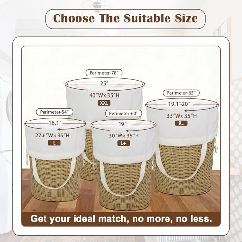 Canvas Laundry Bag 33"Wx 35"H, Extra Large Heavy Duty Hamper Liner - Image 4