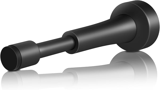 Black Door Stoppers for Wall, Spring Door Stop for Bottom of Door | 4.33 Inch by brieieziy