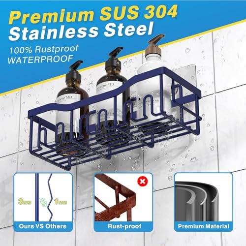 EUDELE 2 Pack Shower Caddy, Adhesive Organizer - Image 5