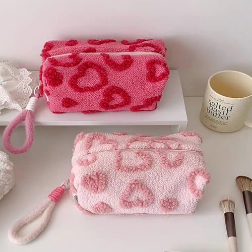 SxoSyo Plush Makeup Bags, Small Zipper Cosmetic Pouch - Image 2