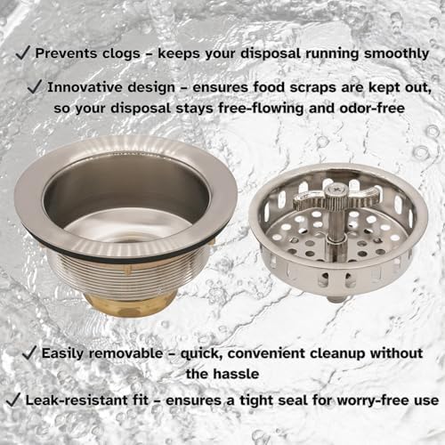 Westbrass A213-07 3-1/2" Wing Nut Twist Style Large Kitchen Sink Basket Strainer - Image 6
