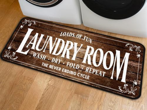 Laundry Room Long Mat Area Rug Non-Slip Floor Mat Waterproof Farmhouse Carpet - Image 6