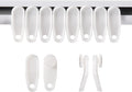 White Traverse Rod Slides Curtain Track Glider Hooks by Kilymezh