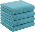 Homaxy 100% Cotton Terry Kitchen Towels, 4 Pack, Lake Blue by Homaxy