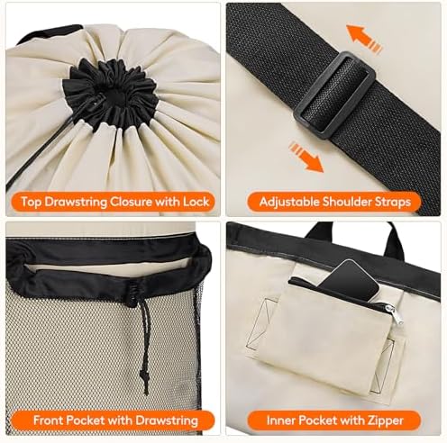 Lifewit Laundry Bag Backpack Travel - Image 4