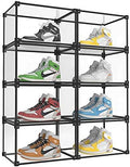 Magnetic Side Open Transparent Plastic Storage Shoe Box Clear Shoe Display Case by KOKOIN