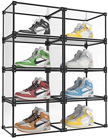 Magnetic Side Open Transparent Plastic Storage Shoe Box Clear Shoe Display Case by KOKOIN