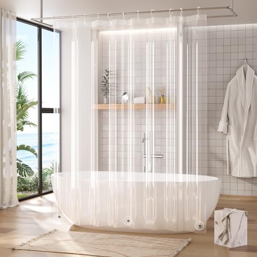 Titanker Clear Shower Curtain Liner, 72x80 PEVA Shower Liner Inside Shower - Image 6