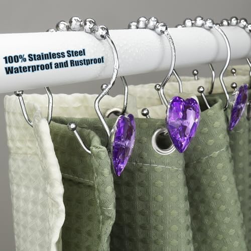 Shower Curtain Hooks Rings for Bathroom - Image 4