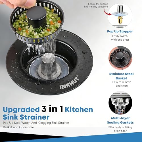 Upgraded 3 in 1 Kitchen Sink Drain Strainer - Image 2