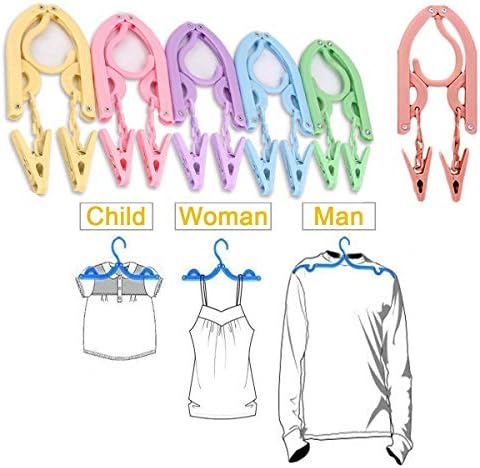 YOUOWO 12Pcs Travel Hangers Multicolor - Image 4