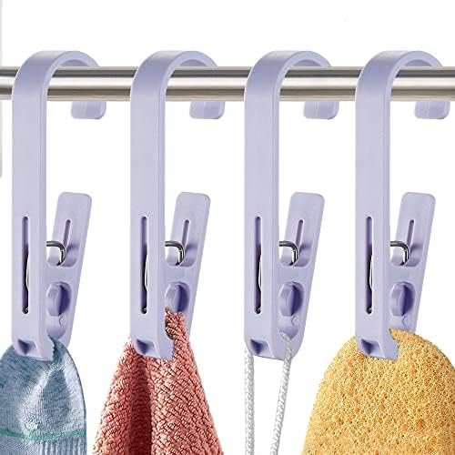 Laundry Hooks with Clips Hanger Closet Organizer Clamps Socks Boot Bras Towels by XoYoZo