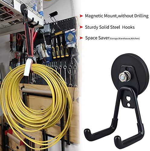 Magnetic Hooks Heavy Duty Garage Hooks Tools Organizer Anti-Slip Strong - Image 3