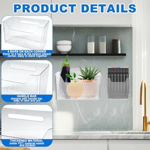 8 Pcs Storage Organizer Bins - Image 3