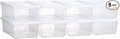 novelinks 8 Pack 6 Quart Clear Plastic Shoe Storage Bins by novelinks