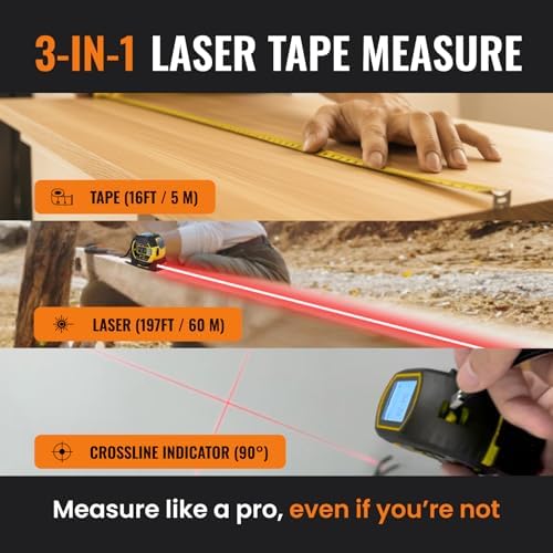 The Almighty Ruler Laser Tape Measure | Smart Range Finder | 131ft/ 40m - Image 2