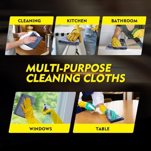HOMEXCEL 600 Packs Microfiber Cleaning Cloth, 11.5 x 11.5 inch Microfiber Towels - Image 7