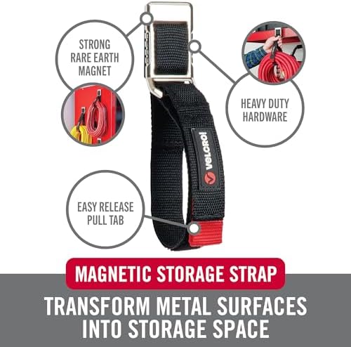 VELCRO Brand Magnetic Storage Strap, Holds 15lbs, Medium 16 in x 1 in - Image 2
