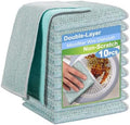 10pcs New Upgrade 2-Layer Microfiber Wire Dishcloth by HOME