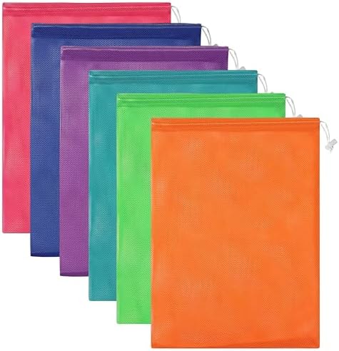 Frienda 6pcs Mesh Bag Drawstring Mesh Laundry Bags, 11 x 15 Inch Durable Nylon by Frienda