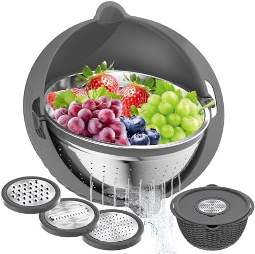 4-in-1 Colander with Bowl Set – Food Strainers and Colanders by STOCKPOT